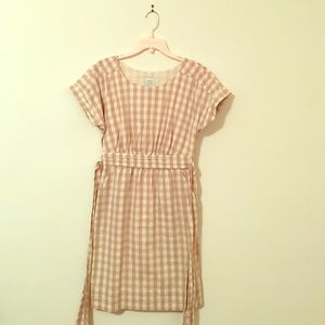 HD in Paris Tan & Ivory Gingham Dress