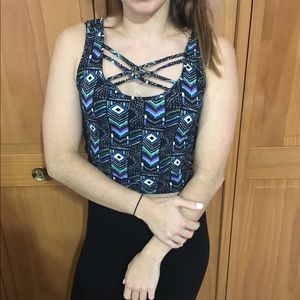 Pacsun (LA Hearts) criss cross crop top