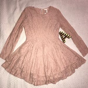 Blush Pink Lace Dress