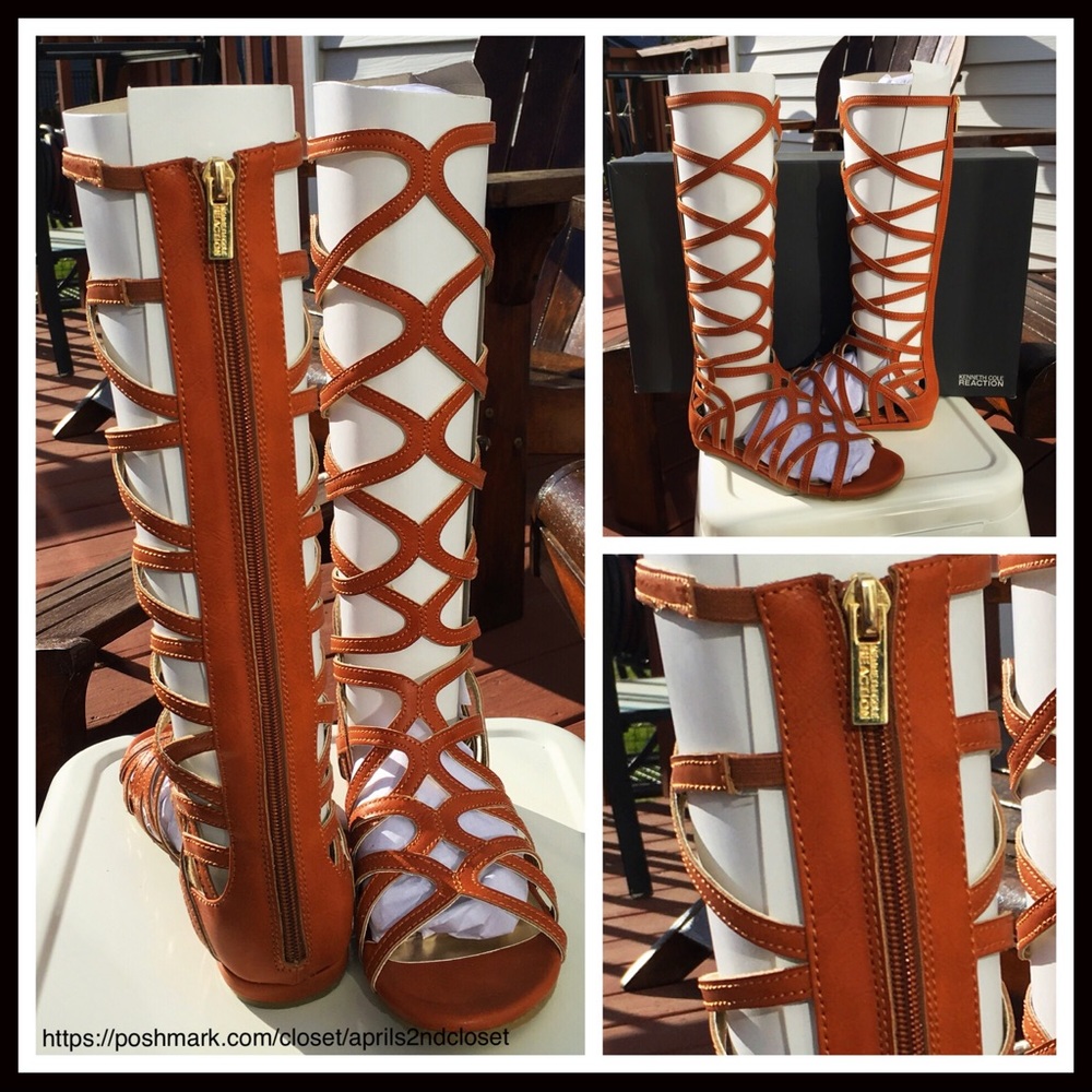 KENNETH COLE Tall Gladiator Boots - Picture 4 of 8