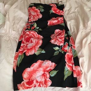 Strapless Floral Rose Dress, size 5/6