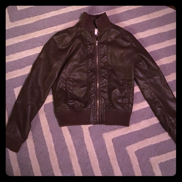 Brown pleather jacket