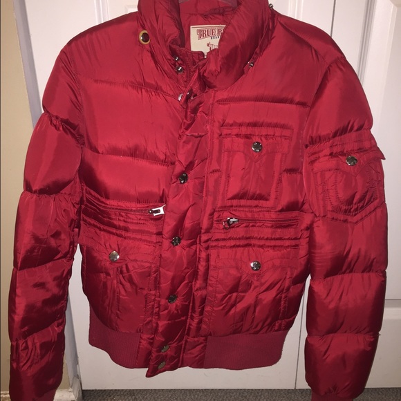 ❄️Red true religion coat. ❄️