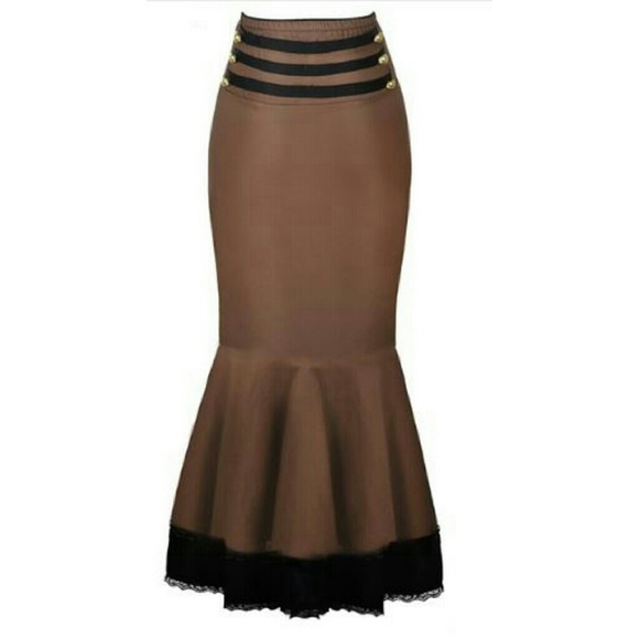 ***PRICE IS FIRM*** Brown Steampunk Skirt