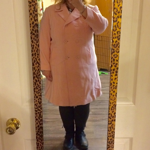 Pink Wool Peacoat