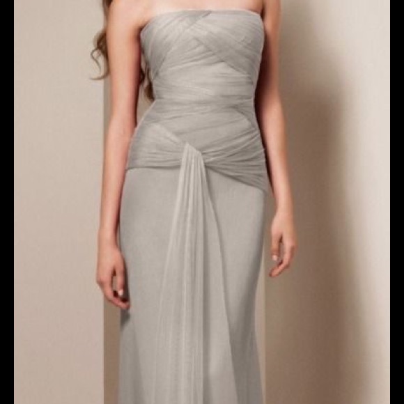 Grey Vera Wang White Collection Bridesmaid Dress