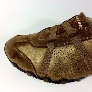 SKECHERS Bronze Leather Slip-Ons
