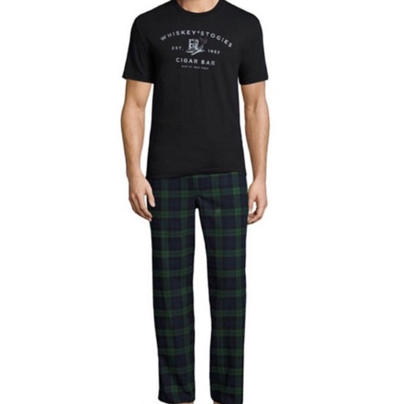 Stafford Flannel Pants & Short-Sleeve Set