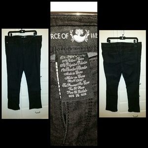 Source of Wisdom black skinny jeans