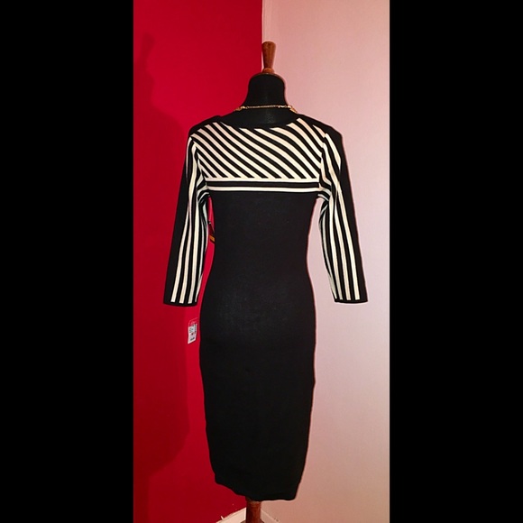 Black & cream knit dress - Picture 3 of 3