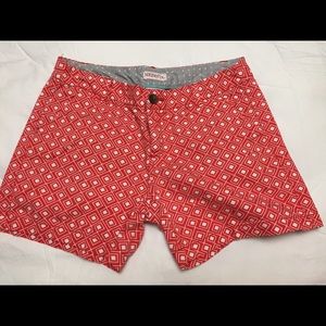 Orange pattern shorts
