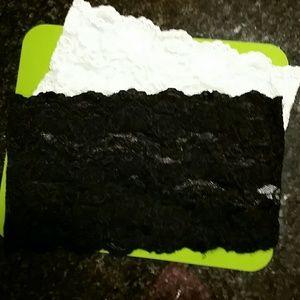 White and Black Lace Bandeaus