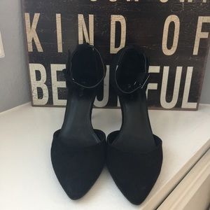 Express Suede Mary Jane Heels