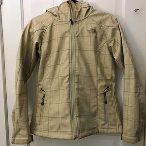 MAKE OFFER The North Face Coat Beige with stripes