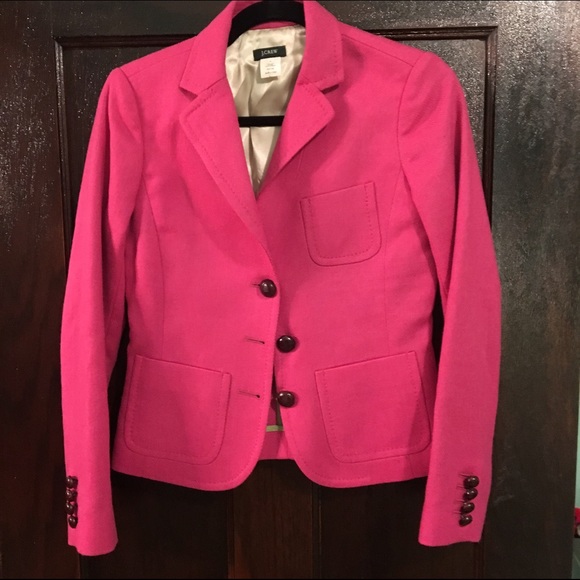 J. Crew pink tailored blazer