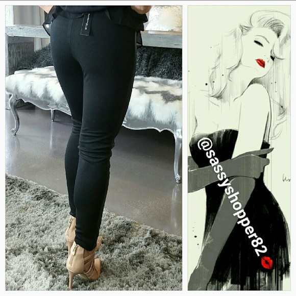 💋LAST CALL/FINAL SALE💋Faux leather front pants - Picture 4 of 4