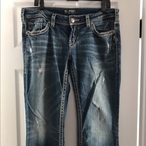 Silver Jeans Co 32/31 Light Distressed Bootcut