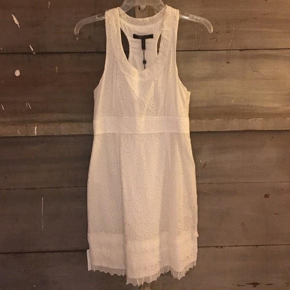 White eyelet lace dress