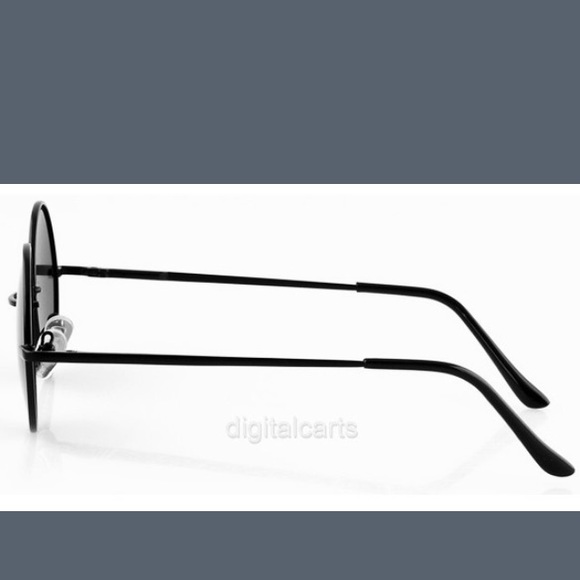 Men Women Round Metal Frame Sunglasses 😎 - Picture 2 of 2