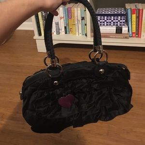 Bebe black ruffle bag