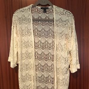 Off white lace kimono