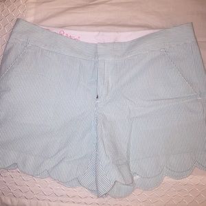 Lilly Pulitzer Blue Seersucker Shorts