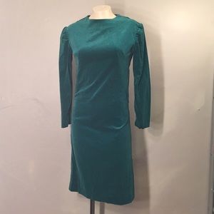 Vintage green velvet dress