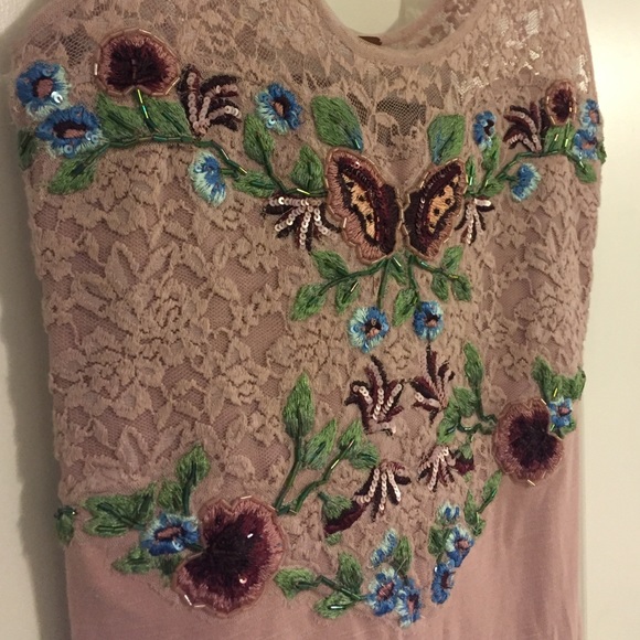 Free People mauve/blush body-con dress. - Picture 4 of 4