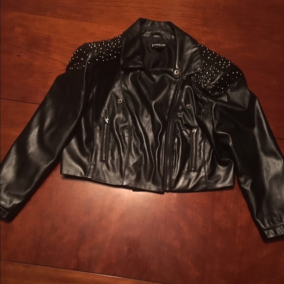 biker half jacket with studs