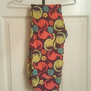 NWT LuLaRoe Dinosaur TC Leggings HTF