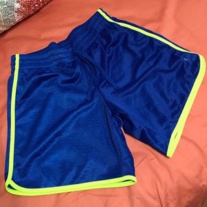 Blue athletic shorts