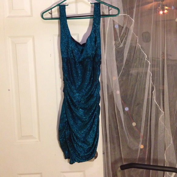 Sparkle rutched party dress