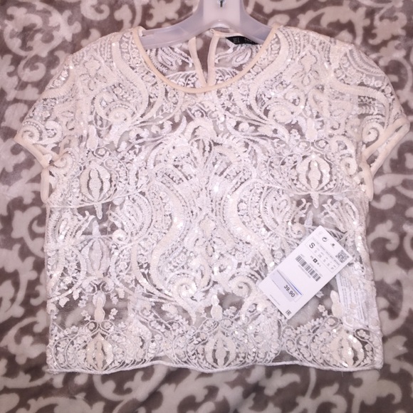 Sequins crop top