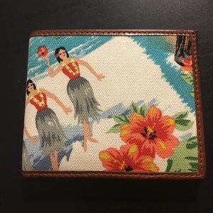 Ralph Lauren canvas Hawaii dance bifold wallet