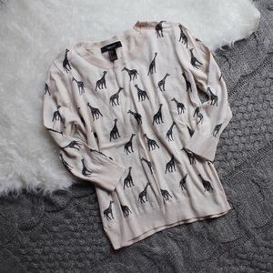 Cute Giraffe Print Sweater