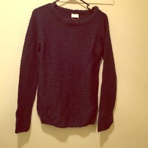 Cozy chunky dark blue sweater!