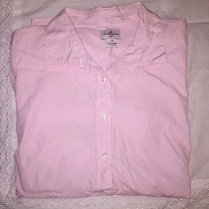 J. Crew Pink and White Seersucker Button Down
