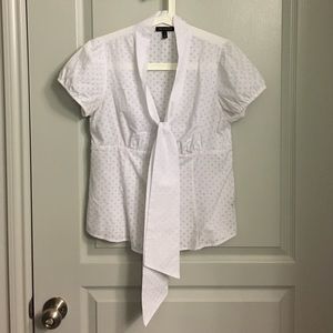 White button-down