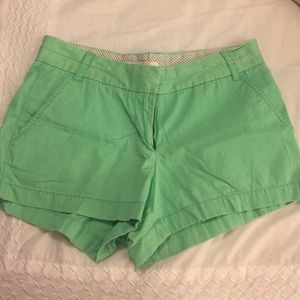 Mint Green J. Crew Chino Shorts