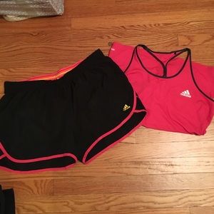 Adidas running outfit set.