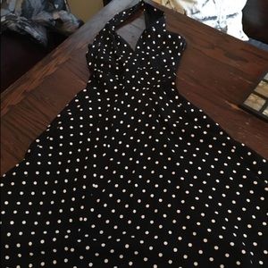 Polka dot halter dress