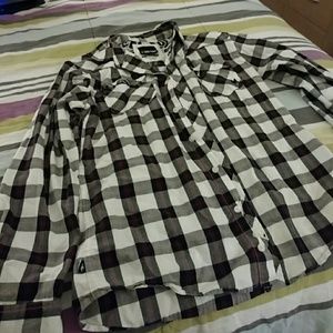 Plaid button down shirt