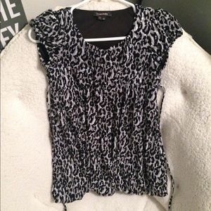 Sparkly Grey and Black Cheetah Long Tee