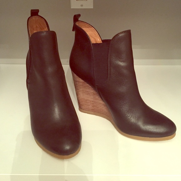 Coach Black Wedge Booties