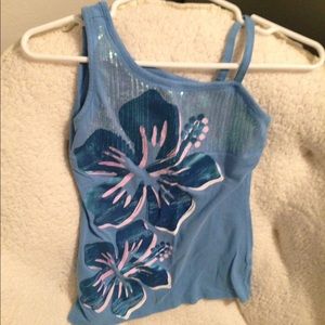 Floral Sequin Tank Top