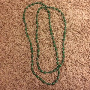 Kenyan made green strand necklace