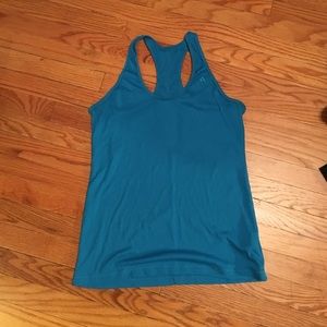 Blue running tank
