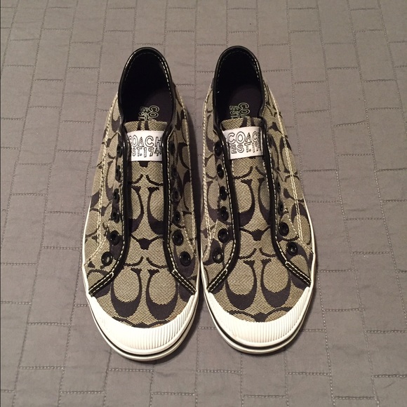 Size 5.5 women's slip on Coach sneakers