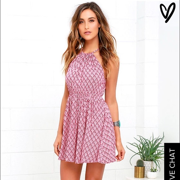 En Créme High-Neck Mini Dress