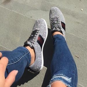 AMAZING! Gucci glitter sneaker with Studs